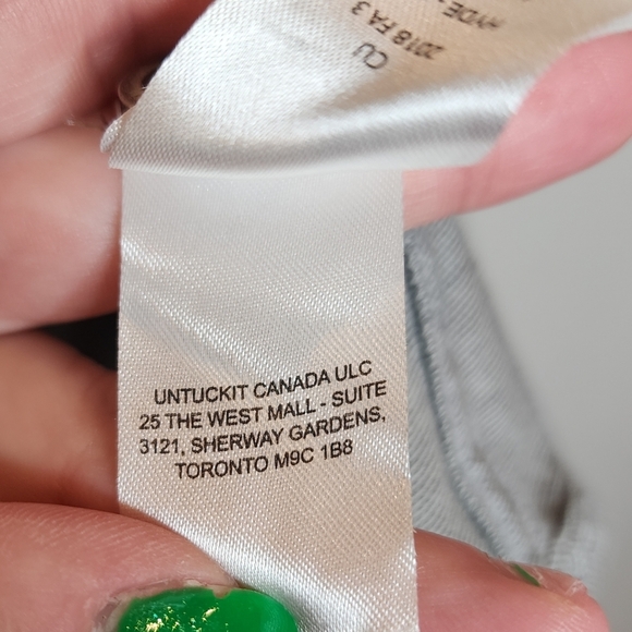 NWT UNTUCKit Coolmax stretch Grey long sleeve button shirt.  Size XXL. - Picture 9 of 16